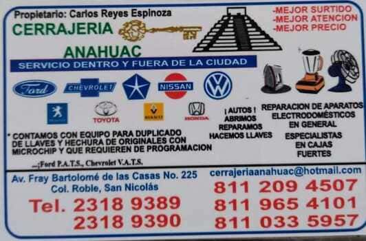 cerrajería Anahuac en Escobedo