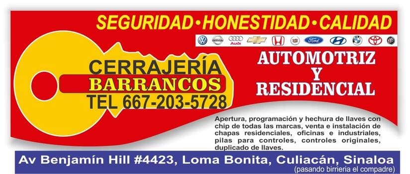 cerrajero Barrancos Culiacán