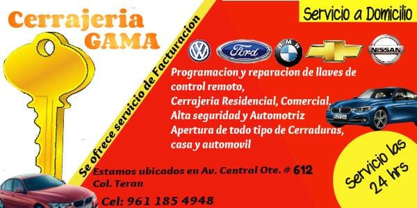 cerrajero de carros en Tuxtla