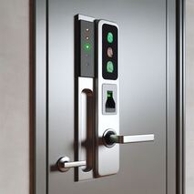 puerta de seguridad con sistema de biometría